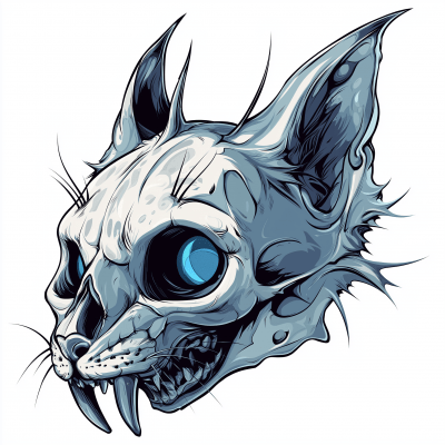 Lynx Skull Illustration