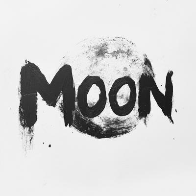 moon in paintbrush