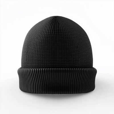 Black Beanie Mockup