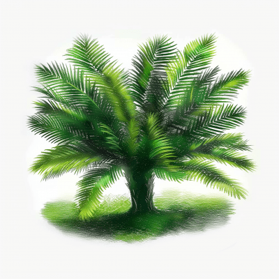 Tropical Rainforest Tree Drawing