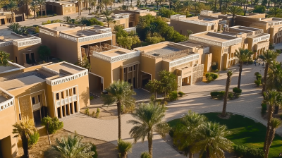 Aerial View of Middle Eastern Architecture