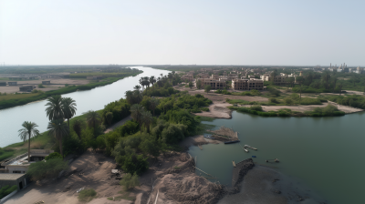 Aerial View of a Serene Oasis Community