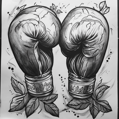 Boxing Gloves Tattoo Design