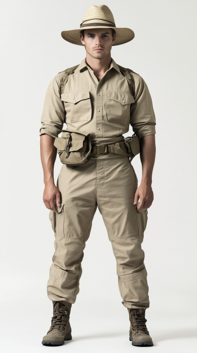 Male in Safari Outfit