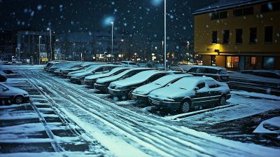 Snowy Night in Gothenburg