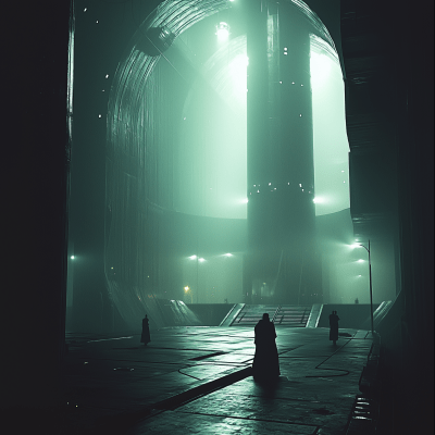 Dystopian Sci-Fi Landscape