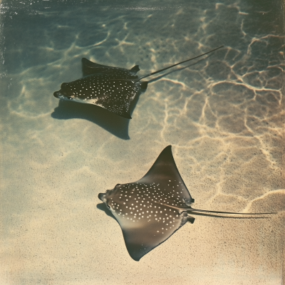 Vintage Rays in Water