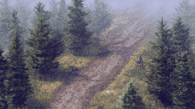 Lone Insurgent in Foggy Forest