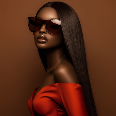 Stylish Woman in Red