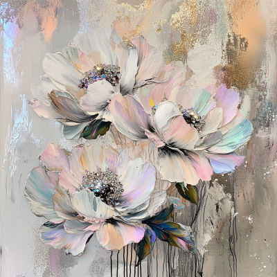 Abstract Peonies Elegance