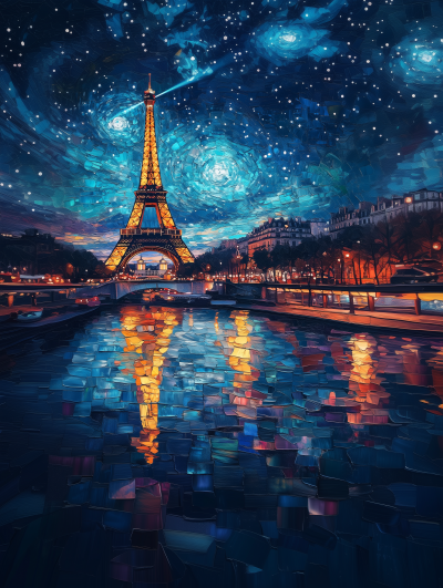 Starry Night Over Paris