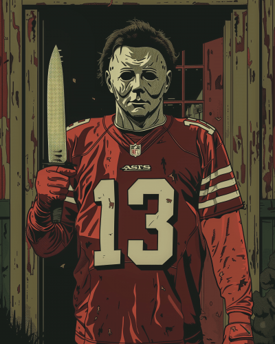 Michael Myers in Football Jersey