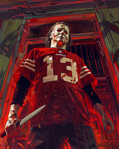 Michael Myers in 49ers Jersey