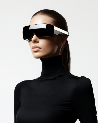 Futuristic Woman in Black