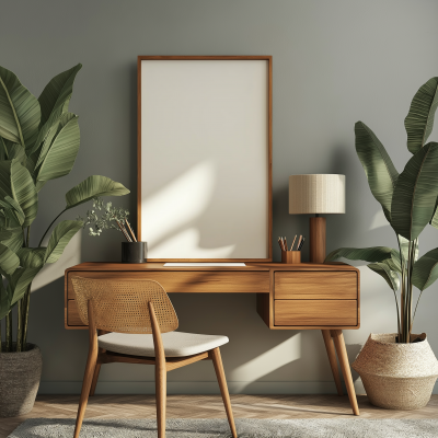 Blank Framed Poster Mockup