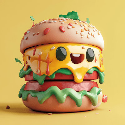 Cartoon Food Graffiti