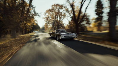 Classic Lincoln Continental on the Road