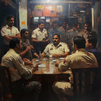 Mumbai Crime Meeting in Impressionism