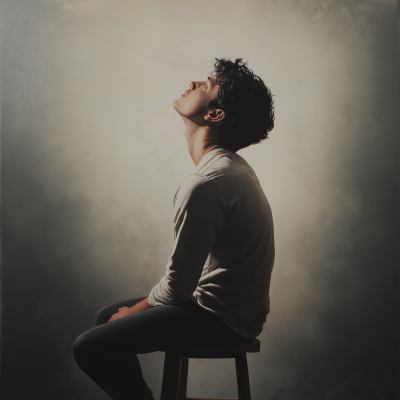 Young Man on Stool