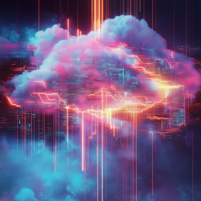 Futuristic Neon Clouds