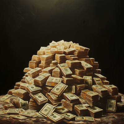 Realistic Money Pile