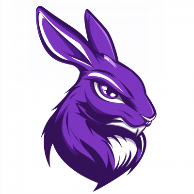 Dynamic Purple Rabbit Logo