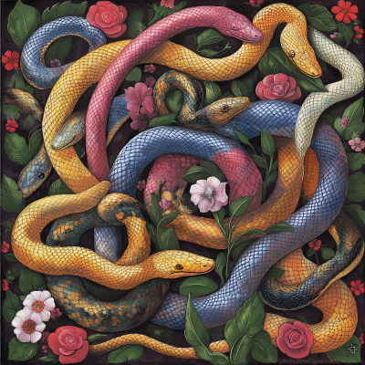 Floral Pattern of Snakes