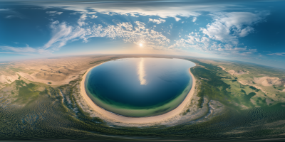 HDRI Seamless Spherical Aerial 360