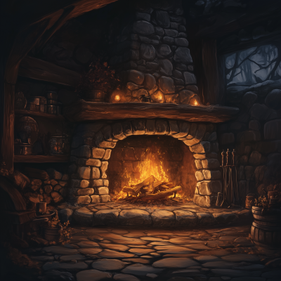 Cozy Fireplace Scene