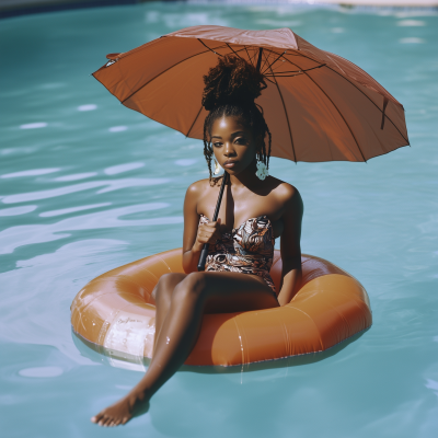 Young Woman in Pool