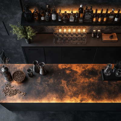 Minimalist Modern Bar Countertop
