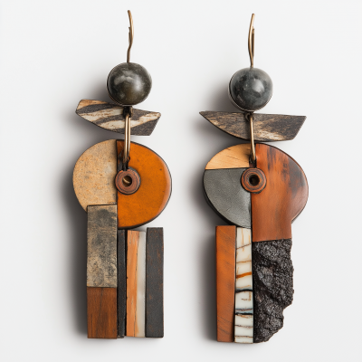 Unique Collage Earrings