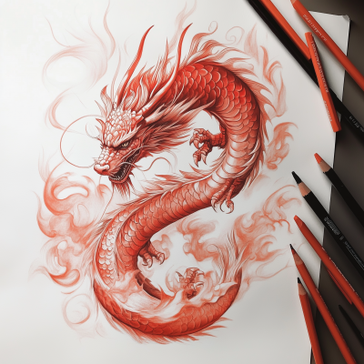 Majestic Red Dragon