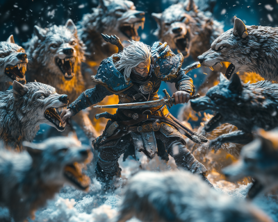 Close Up of Action Scene