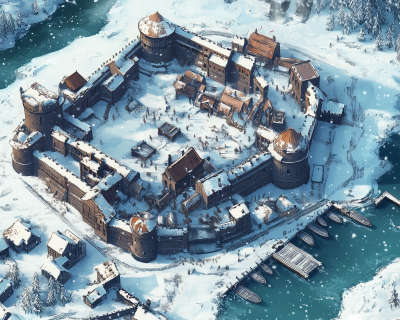 Viking Fortified City Battlemap