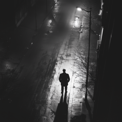 Solitary Figure in the City