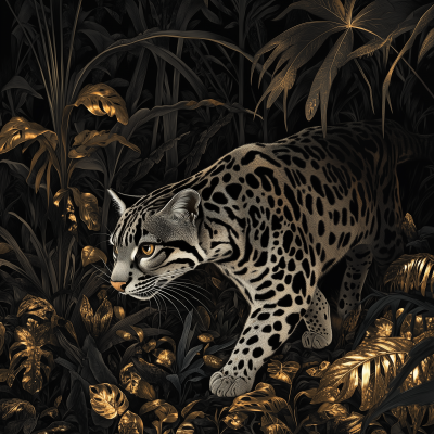 Ocelot in the Jungle