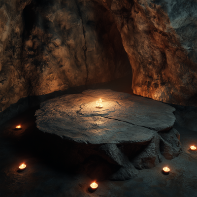 Stone Table in a Cave