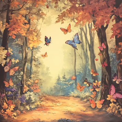 Autumn Woodland Scene