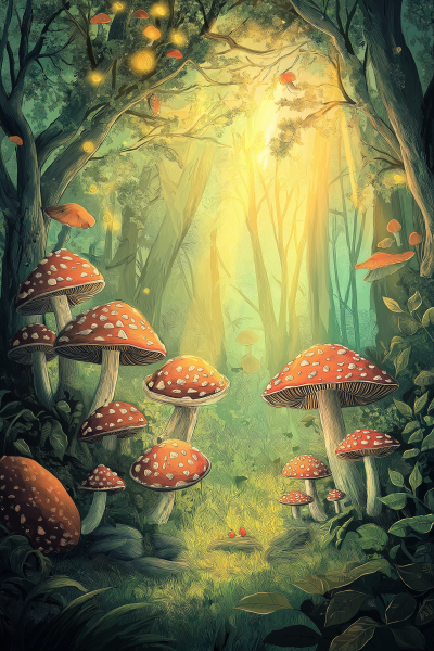 Forest of Edible Mushrooms