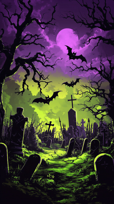 Spooky Halloween Graveyard