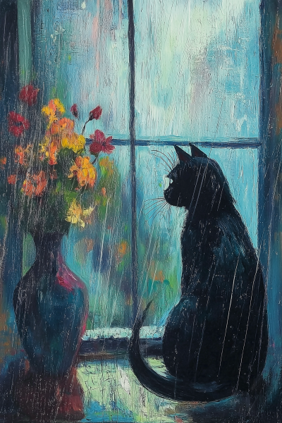 A Cat’s Rainy Day