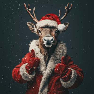 Cheerful Christmas Reindeer