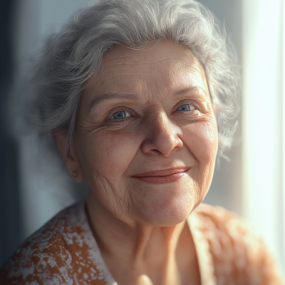 Smiling Elderly Woman Portrait