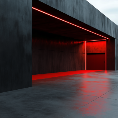 Modern Dark Garage