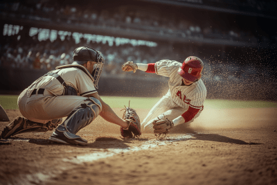 Vintage Baseball Action