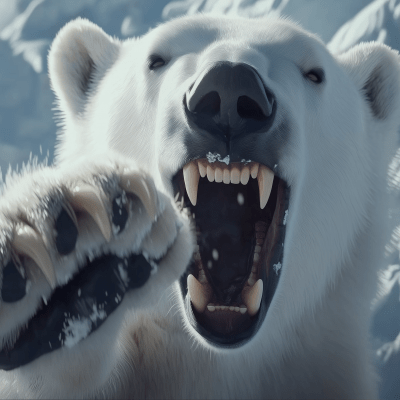 Aggressive Polar Bear