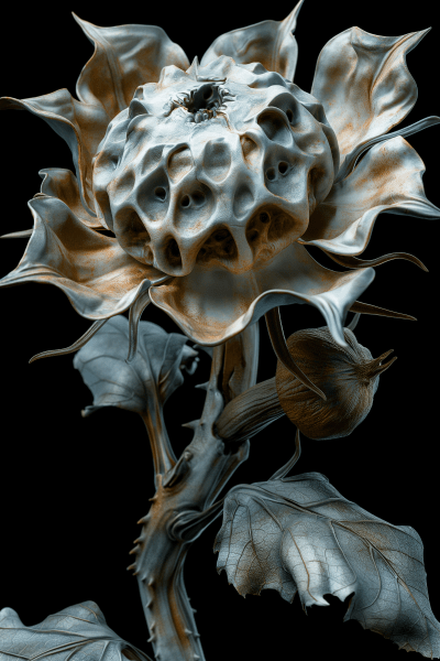 Fantasy Flower with Skull