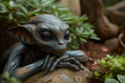 Lost Alien in Fairy Garden