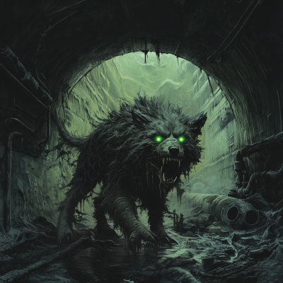 Monstrous Worg in Sewage